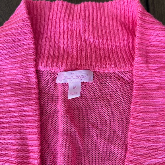 Lilly Pulitzer Amalie Cardigan Pink M - Picture 3 of 7